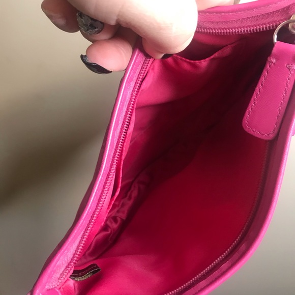 Coach Hot Pink Monogram Canvas Crossbody Bag - Picture 14 of 16